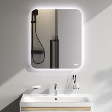 Зеркало Am.Pm (Ам.Пм) X-Joy с интерьерной Led подсветкой, 60 см серый металлик, M85MOX10601S1