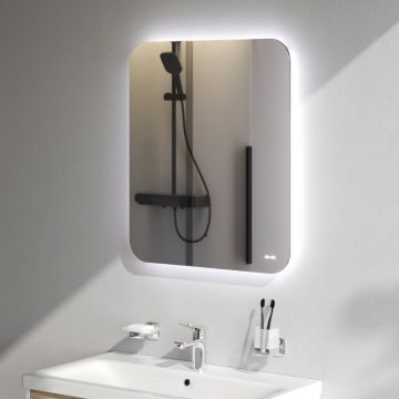 Зеркало Am.Pm (Ам.Пм) X-Joy с интерьерной Led подсветкой, 60 см серый металлик, M85MOX10601S1