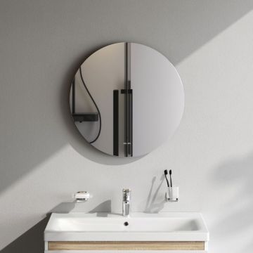 Зеркало круг Am.Pm (Ам.Пм) X-Joy с интерьерной LED подсветкой, 60 см серый металлик, M85MOX40601S