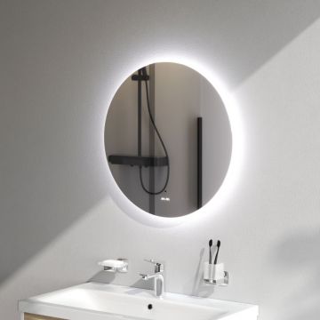 Зеркало круг Am.Pm (Ам.Пм) X-Joy с интерьерной LED подсветкой, 60 см серый металлик, M85MOX40601S