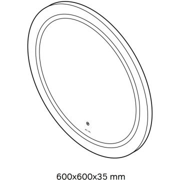Зеркало универсальное Am.Pm (Ам.Пм) X-Joy контурная LED-подсветка, ИК-сенсор, 60 см серый металлик, M85AMOX0601WG
