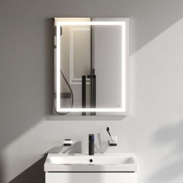 Зеркало настенное Am.Pm (Ам.Пм) Gem LED-подсветка, 55 см серебристый, M91AMOX0551WG