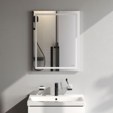 Зеркало настенное Am.Pm (Ам.Пм) Gem LED-подсветка, 55 см серебристый, M91AMOX0551WG