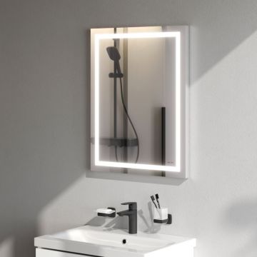 Зеркало настенное Am.Pm (Ам.Пм) Gem LED-подсветка, 55 см серебристый, M91AMOX0551WG