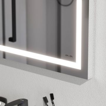 Зеркало настенное Am.Pm (Ам.Пм) Gem LED-подсветка, 55 см серебристый, M91AMOX0551WG