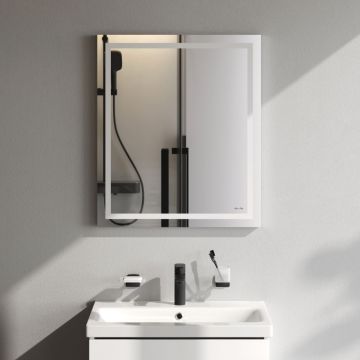 Зеркало настенное Am.Pm (Ам.Пм) Gem LED-подсветка, 60 см серый металлик, M91AMOX0601WG