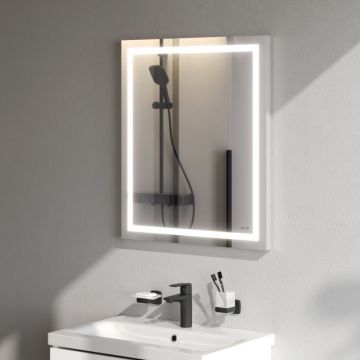 Зеркало настенное Am.Pm (Ам.Пм) Gem LED-подсветка, 60 см серый металлик, M91AMOX0601WG