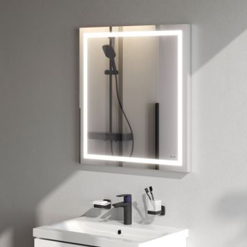 Зеркало настенное Am.Pm (Ам.Пм) Gem LED-подсветка, 65 см серебристый, M91AMOX0651WG