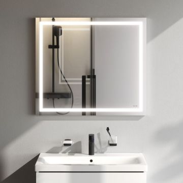 Зеркало настенное Am.Pm (Ам.Пм) Gem LED-подсветка, 80 см серебристый, M91AMOX0801WG