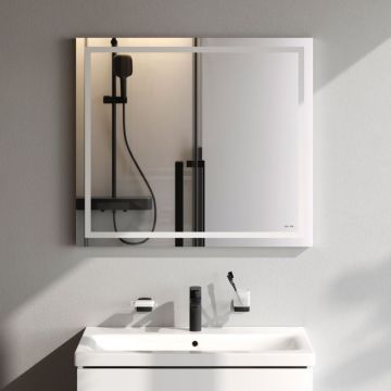 Зеркало настенное Am.Pm (Ам.Пм) Gem LED-подсветка, 80 см серебристый, M91AMOX0801WG