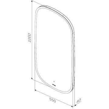 Зеркало Am.Pm (Ам.Пм) Func LED-подсветка, 55*100 см белый, ИК-сенсор, M8FMOX0551WGH