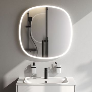 Зеркало универсальное Am.Pm (Ам.Пм) Func LED-подсветка, ИК-сенсор, квадрат, 80 см белый, M8FMOX0801WGS