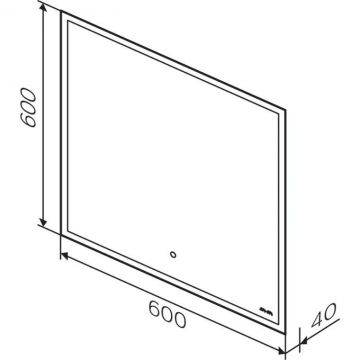 Зеркало Am.Pm (Ам.Пм) Spirit V2.0, LED-подсветка, антизапотевание, 60 см ИК-сенсор, белый, M71AMOX0601SA