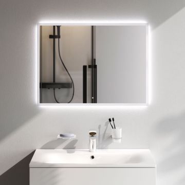 Зеркало с LED-подсветкой Am.Pm (Ам.Пм) Spirit V2.0, 80 см ИК-сенсор, антизапотевание, белый, M71AMOX0801SA