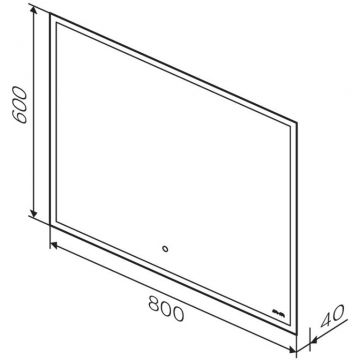 Зеркало с LED-подсветкой Am.Pm (Ам.Пм) Spirit V2.0, 80 см ИК-сенсор, антизапотевание, белый, M71AMOX0801SA