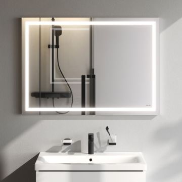 Зеркало настенное Am.Pm (Ам.Пм) Gem LED-подсветка, 100 см серебристый, M91AMOX1001WG