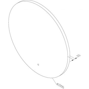 Зеркало круг Am.Pm (Ам.Пм) X-Joy LED подсветка, 100 см ИК-сенсор, серебристый, M85MOX41001S