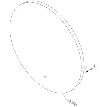 Зеркало круг Am.Pm (Ам.Пм) X-Joy LED подсветка, 110 см ИК-сенсор, серебристый, M85MOX41101S