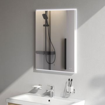 Зеркало Am.Pm (Ам.Пм) X-Joy с интерьерной LED подсветкой, 55 см ИК-сенсор, серебристый, M85MOX10551S