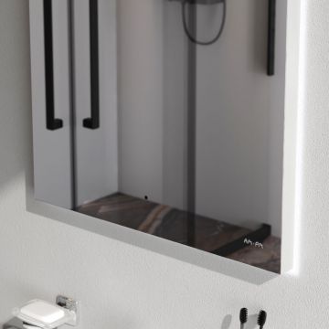 Зеркало Am.Pm (Ам.Пм) X-Joy с интерьерной LED подсветкой, 55 см ИК-сенсор, серебристый, M85MOX10551S