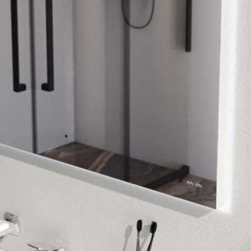 Зеркало Am.Pm (Ам.Пм) X-Joy с интерьерной LED подсветкой, 80 см ИК-сенсор, серебристый, M85MOX10801S