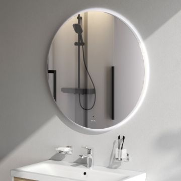 Зеркало круг Am.Pm (Ам.Пм) X-Joy с интерьерной Led подсветкой, 80 см ИК-сенсор, серебристый, M85MOX40801S