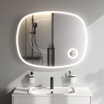 Зеркало настенное Am.Pm (Ам.Пм) Func с контурной LED-подсветкой, ИК сенсором, косметическим зеркалом, белый, M8FMOX1003SA