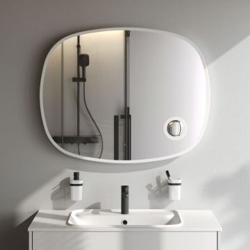 Зеркало настенное Am.Pm (Ам.Пм) Func с контурной LED-подсветкой, ИК сенсором, косметическим зеркалом, белый, M8FMOX1003SA