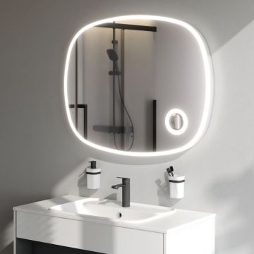 Зеркало настенное Am.Pm (Ам.Пм) Func с контурной LED-подсветкой, ИК сенсором, косметическим зеркалом, белый, M8FMOX1003SA