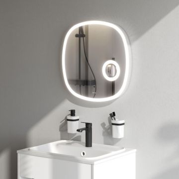 Зеркало настенное Am.Pm (Ам.Пм) Func с контурной LED-подсветкой, ИК сенсором, косметическим зеркалом, белый, M8FMOX0553SA