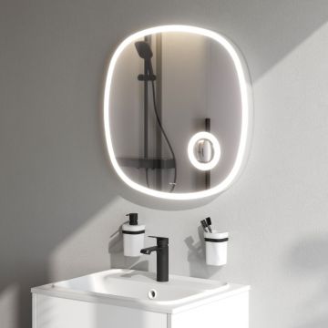 Зеркало настенное Am.Pm (Ам.Пм) Func с контурной LED-подсветкой, ИК сенсором, косметическим зеркалом, белый, M8FMOX0653SA