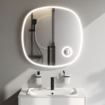 Зеркало настенное Am.Pm (Ам.Пм) Func с контурной LED-подсветкой, ИК сенсором, косметическим зеркалом, белый, M8FMOX0803SA