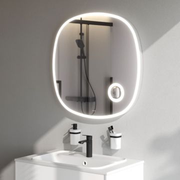 Зеркало настенное Am.Pm (Ам.Пм) Func с контурной LED-подсветкой, ИК сенсором, косметическим зеркалом, белый, M8FMOX0803SA