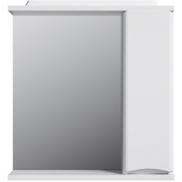 Зеркало Like Am.Pm (Ам.Пм) частично-зеркальный шкаф, правый, 65 см с подсветкой, глянец, белый, M80MPR0651WG