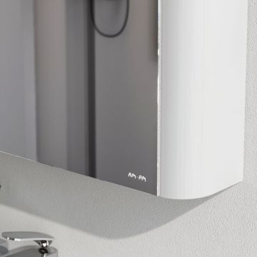 Зеркало Am.Pm (Ам.Пм) Sensation, зеркальный шкаф, 80 см с подсветкой, глянец, белый, M30MCL0801WG