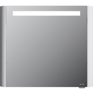 Зеркальный шкаф Am.Pm (Ам.Пм) Sensation, с подсветкой, 80 см белый глянец, M30MCR0801WG