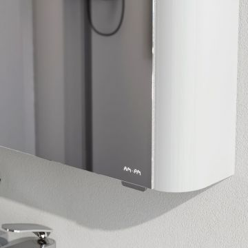 Зеркальный шкаф Am.Pm (Ам.Пм) Sensation, с подсветкой, 80 см белый глянец, M30MCR0801WG