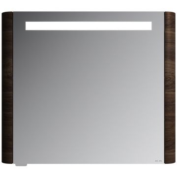 Зеркальный шкаф Am.Pm (Ам.Пм) Sensation, левый, 80 см с подсветкой, текстурированный орех, M30MCL0801NF