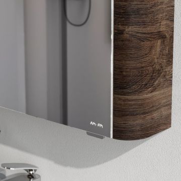 Зеркало Am.Pm (Ам.Пм) Sensation, текстурированный, 80 см с подсветкой, орех, M30MCR0801NF