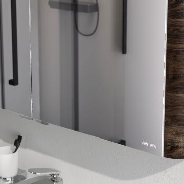 Зеркало Am.Pm (Ам.Пм) Sensation, текстурированная, 100 см с подсветкой, орех, M30MCX1001NF