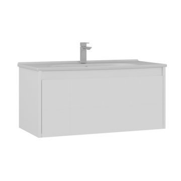 Тумба с раковиной Orka (Орка) Likya 100 подвесная, белый матовый 5002490