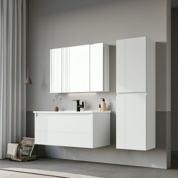 Тумба с раковиной Orka (Орка) Likya 100 подвесная, белый матовый 5002490