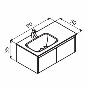 Тумба с раковиной Orka (Орка) Lisbon 90 подвесная, белый матовый 5001426