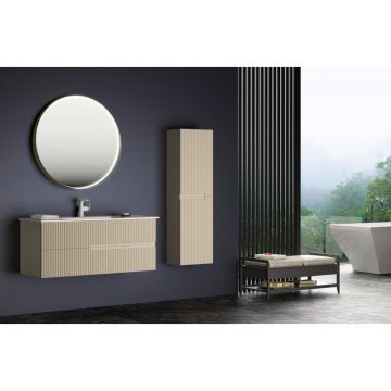 Зеркало Orka (Орка) Moonlight 90x90 c LED подсветкой, бежевый матовый 3001349