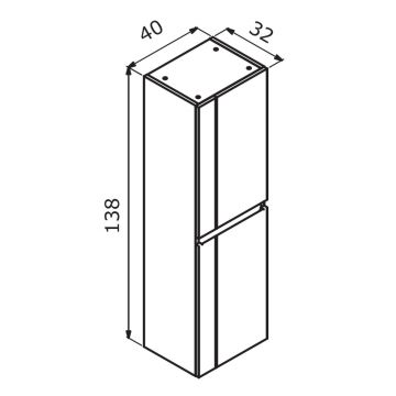 Пенал Orka (Орка) Likya 40 антрацит матовый, универсальный 3001084
