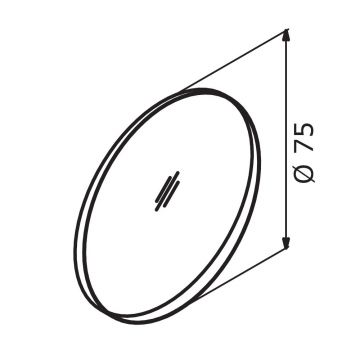 Зеркало Orka (Орка) Agora 75 серый матовый 3000073