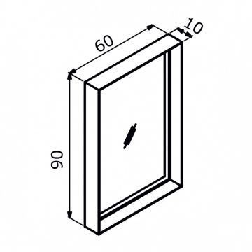 Зеркало Orka (Орка) Craft 60x90 c LED подсветкой, антрацит матовый 3000325