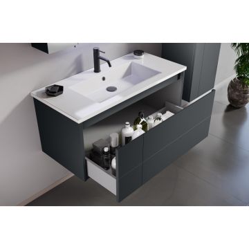 Тумба с раковиной Orka (Орка) Likya 65 подвесная, антрацит матовый 5002493