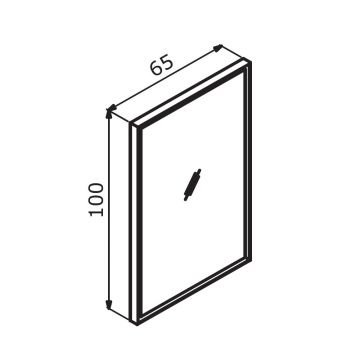 Зеркало Orka (Орка) Cube 65x100 c LED подсветкой, белый матовый 3000368