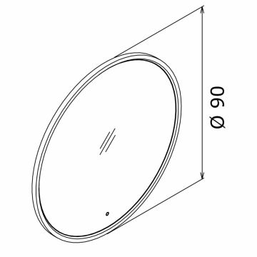 Зеркало Orka (Орка) Molino 90x90 c LED подсветкой, белый матовый 3006131